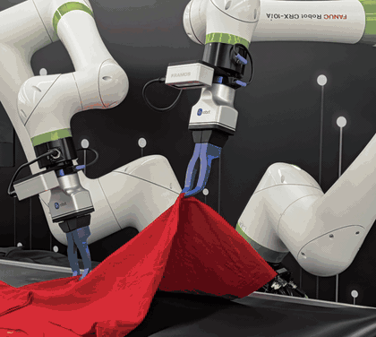 FANUCロボットによるシャツたたみ
